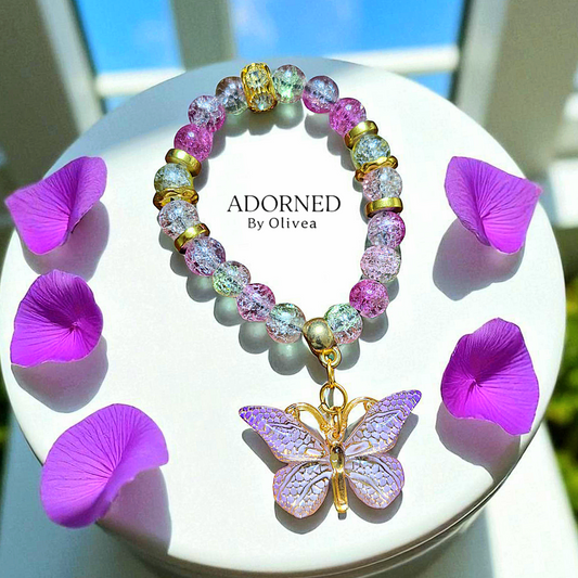 Adorned Dolls Bracelet #11 (Purple Butterfly)