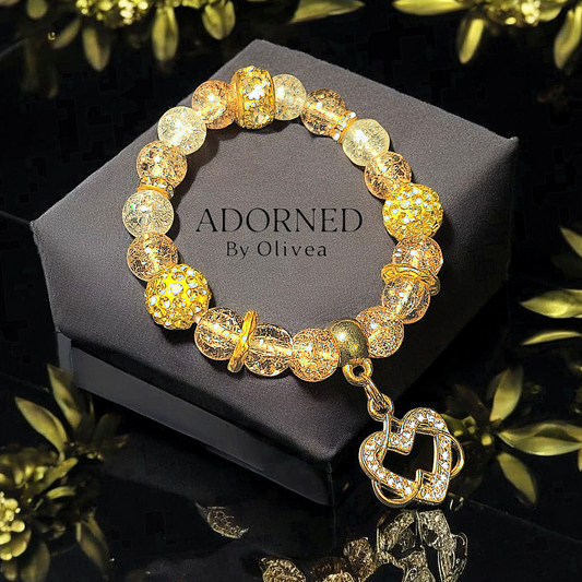 Adorned Dolls Bracelet #5 (Gold Heart)