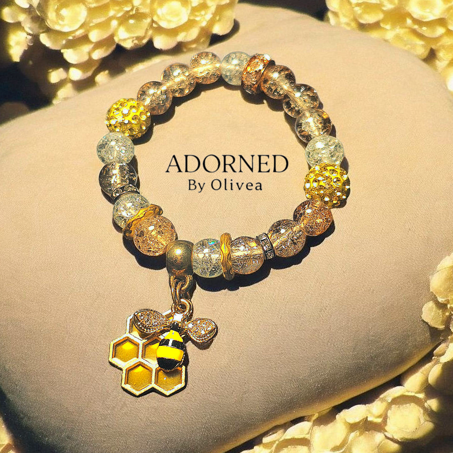 Adorned Dolls Bracelet #6 (Bee & Honey Comb)