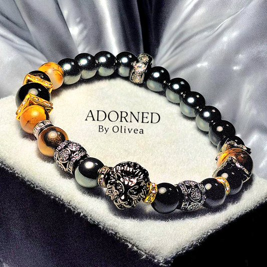 KM-Obsidian/Tiger/Hematite LION #1