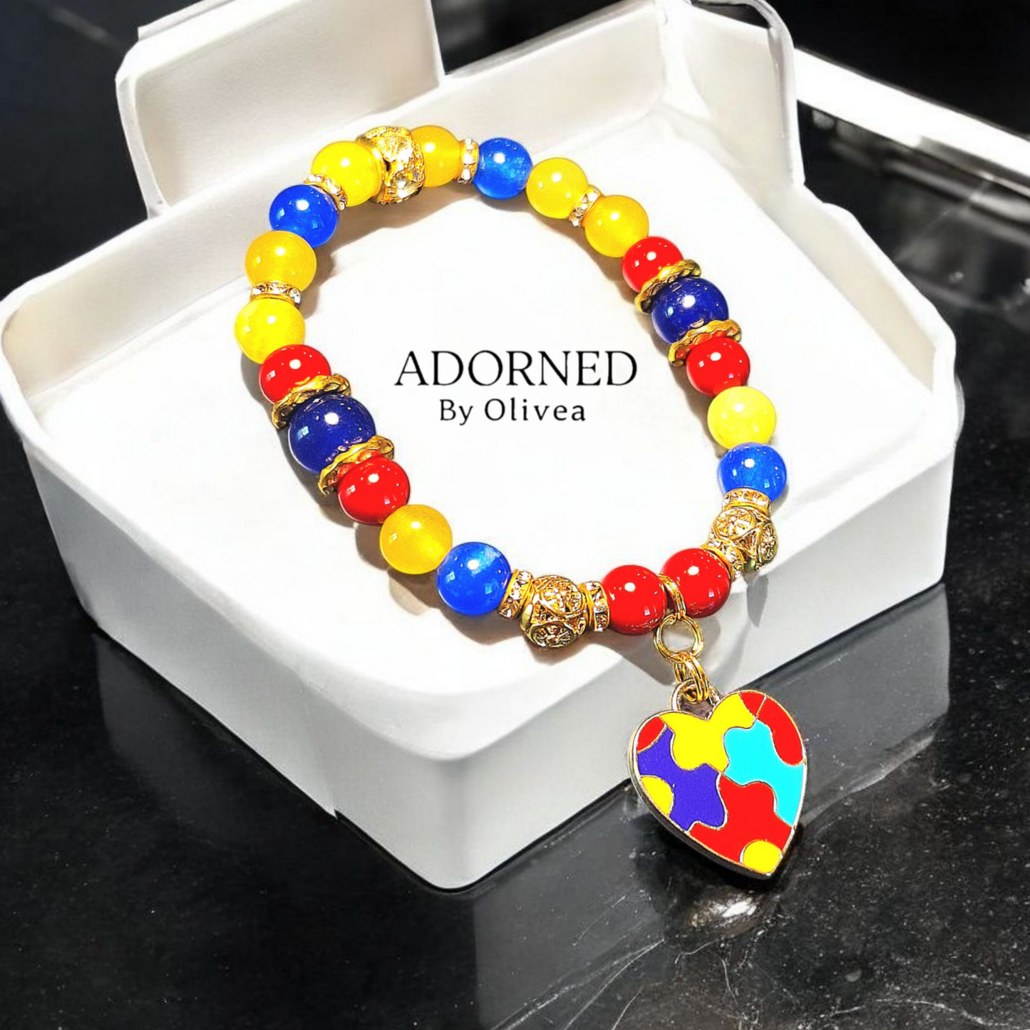 Awareness: Autism Bracelet-Heart (#1)