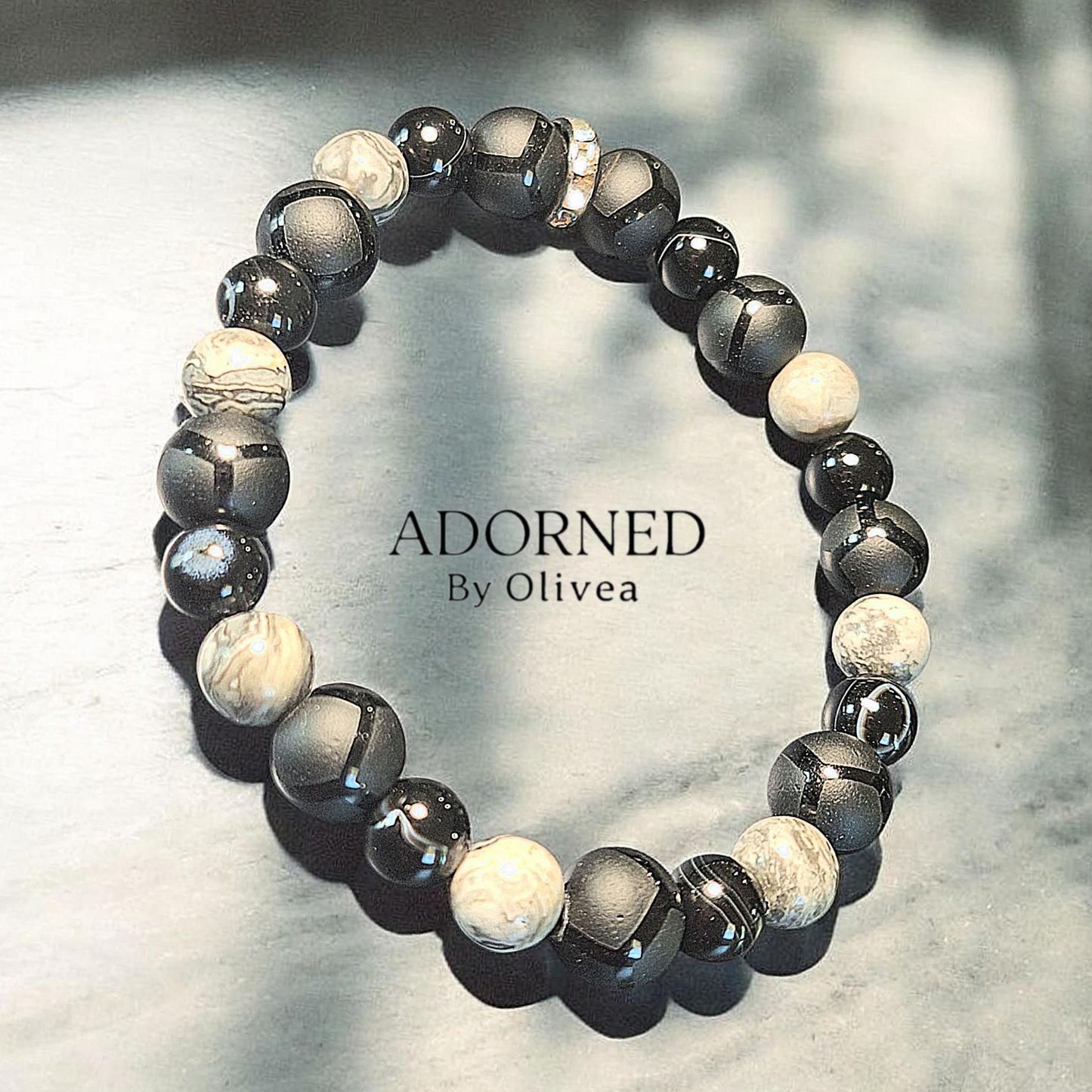 KM-Black & Gray Bracelet #1